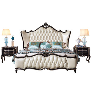 Ensemble de meubles de chambre à coucher modernes en bois massif, <span class=keywords><strong>lit</strong></span> en bois à prix abordable, design personnalisable, lits doubles <span class=keywords><strong>king</strong></span>-size avec cadre en bois massif - Product Image 2