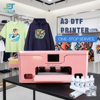 Nueva Impresora Digital DTF de 30 cm con Cabezal Xp600, Agitador de Polvo, Impresión A3 para Transferencias en Camisetas, con 1 Año de Garantía