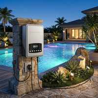 Transformateur basse tension extérieur 200W DC 12V / 24V avec minuterie et capteur photocellule pour éclairage de jardin, paysage et piscine