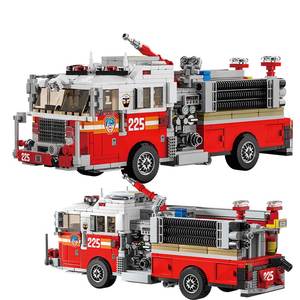 Camión <span class=keywords><strong>de</strong></span> Bomberos <span class=keywords><strong>de</strong></span> Juguete <span class=keywords><strong>para</strong></span> Niños, Ensamblaje DIY, Vehículo <span class=keywords><strong>de</strong></span> Ingeniería Urbana, Camión <span class=keywords><strong>de</strong></span> Rescate, Modelo <span class=keywords><strong>de</strong></span> Bloques <span class=keywords><strong>de</strong></span> Construcción - Product Image 1