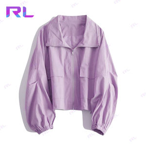 夹克女复古短棒球外套秋季女韩版时尚拉链外套女士休闲宽松夹克 - Product Image 4