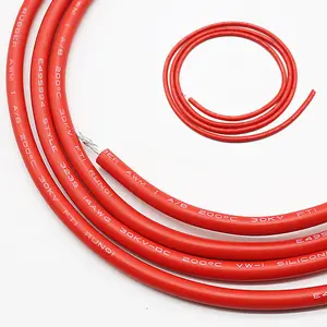 High Voltage Silicone Rubber wire UL3239 14awg 41/0.25TS copper strands 3KV/6KV/10KV/20KV/30KV/50KV