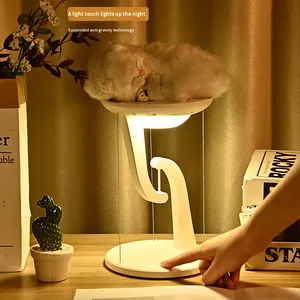 Hiện Đại 15W Nhanh Chóng Không Dây Sạc <span class=keywords><strong>LED</strong></span> Bảng Đèn Chống Trọng Lực Treo Thiết Kế Mới Mới Mới Mới Cho Phòng Ngủ E14 Abs Cơ Thể DC Điện - Product Image 3