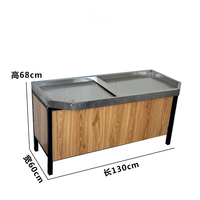Table d'affichage personnalisée pour fruits Conception de magasin de légumes Étagère de supermarché en bois durable en acier inoxydable Taille personnalisable Lumière