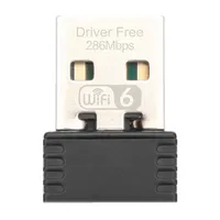 WIFI6 kartu jaringan USB WIFI, Gratis Driver 2.4GHz USB Dongle 300Mbps adaptor Wi-Fi 802.11b/g/n/ax untuk PC/Laptop/Desktop