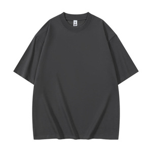 เสื้อยืดสีพื้น ผ้าฝ้ายเนื้อหนา สวมใส่สบาย ทรงโอเวอร์ไซส์ ใส่ได้ทั้งชายและหญิง - Product Image 2