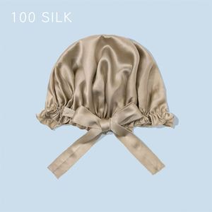Turban ajustable en soie de mûrier 100 % pure pour femme, 19 mm, pour dormir, voyager, usage quotidien, style européen-américain - Product Image 4