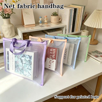 Bolso de Archivo Transparente de Malla Blanca de Una Sola Capa Personalizado BoYing, Formato Horizontal, Duradero, Gran Capacidad, para Oficina y Escuela