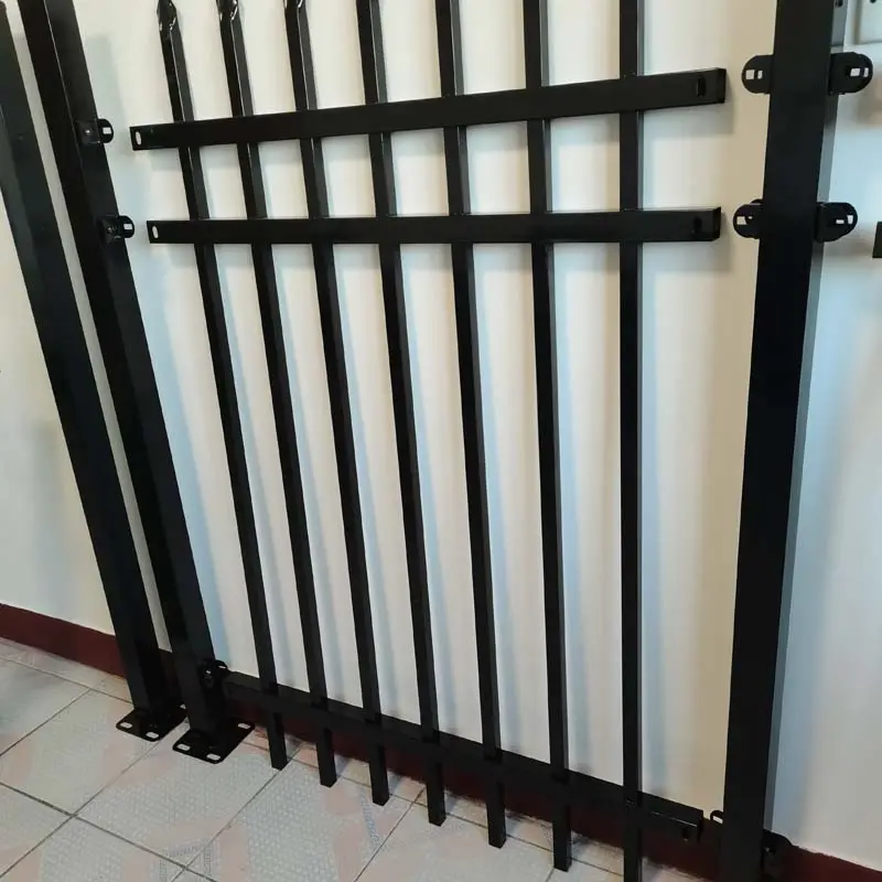 Yuchen Wholesale Outdoor Black Cheap Welded Piles Decorative Garden Steel Aluminum Fence Easy to Install Iron Perimeter Fence