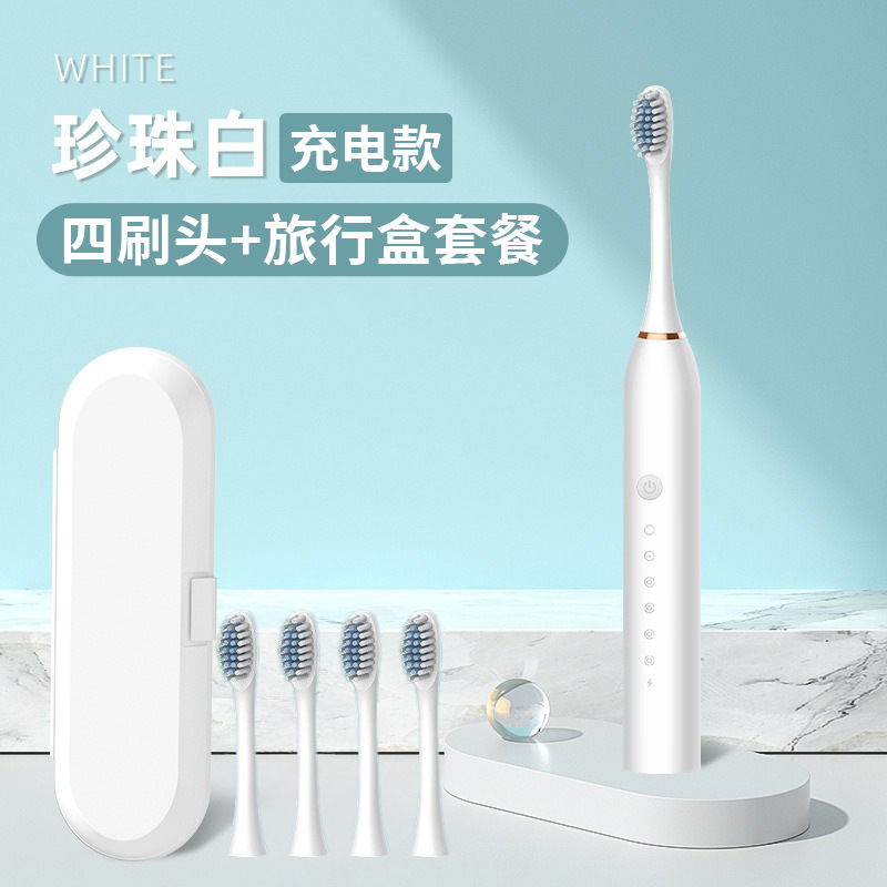 Boîte de voyage blanche X3 avec 4 têtes de brosse