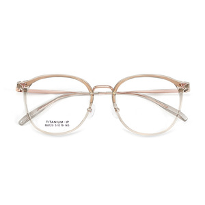 Montures de lunettes ovales en titane style coréen M8120 51-19-145, légères, monture complète, unisexe, verres en résine, origine Danyang - Product Image 1