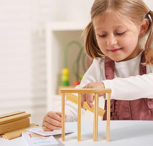 Blocchi di Costruzione in Legno per Proiezione Spaziale, Gioco Interattivo Educativo in Legno - Product Image 6
