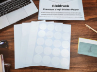 Bleidruck étiquette étanche indéchirable blanc super brillant imprimable personnalisé 2 pouces étiquettes circulaires rondes compatibles laser et jet d'encre