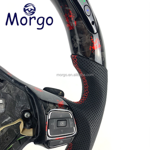 Accesorios interiores para <span class=keywords><strong>VW</strong></span> <span class=keywords><strong>Golf</strong></span> MK6 <span class=keywords><strong>Golf</strong></span> R Areton Scirocco R-Line GTI R 2008-2013 Volante de coche de fibra de carbono personalizado - Product Image 3