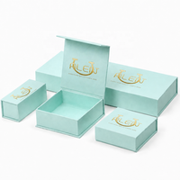 Boîtes rigides en carton magnétique haut de gamme avec logo personnalisé, impression quadricolore, finition UV pour boîte à bijoux (boucles d'oreilles, colliers, bagues)