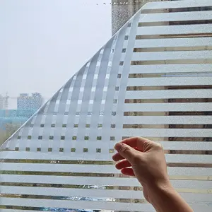 Film Pewarna Jendela Lekat Statis Pvc, Kaca Transparan Dekoratif Melindungi Privasi Keamanan Stiker untuk Penggunaan Di Rumah