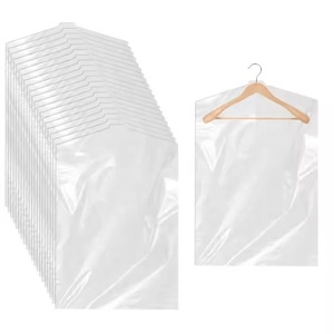 Fundas de ropa de plástico transparente a prueba de polvo de fábrica, prendas de <span class=keywords><strong>Material</strong></span> reciclado, bolsas de limpieza en seco para armario, abrigos de almacenamiento de viaje para el hogar - Product Image 2