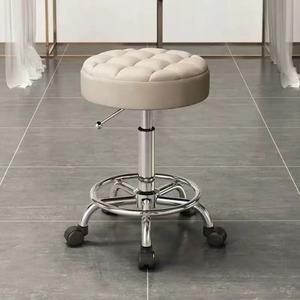 Silla de belleza con ruedas deslizantes, silla de peluquería, taburete de trabajo grande especial para salón de belleza, silla giratoria con altura ajustable - Product Image 5