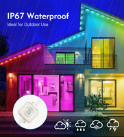 Luz de Punto LED RGB para Exterior Impermeable IP67 DC24V, Luz Permanente para Decoraciones de Fiestas Navideñas y Uso en Parques Temáticos