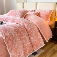 Nouvel ensemble de literie en velours sculpté, vente en gros, housse de couette king size, ensemble de draps de créateur
