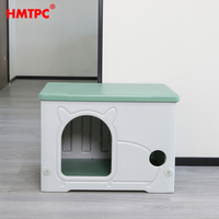 Maison pour chat d'intérieur moderne avec coussin amovible et lavable-Nid pour animaux de compagnie imprimé petit animal pour un assemblage facile