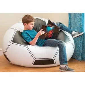 Round Soccer-Shaped Inflatable Lounger Sofa Reclining And Foldable For Adults For Living Room And Office Use