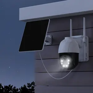 P5 plus V380 pro solar-power ptz 4g sim card 3MP cctv camera human detection PIR night vison 7W solar panel outdoor camera
