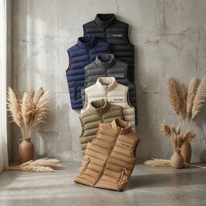 Gilet matelassé personnalisé avec logo, disponible en plusieurs couleurs, épais et thermique, <span class=keywords><strong>sans</strong></span> manches, unisexe, vente en gros directe usine - Product Image 1