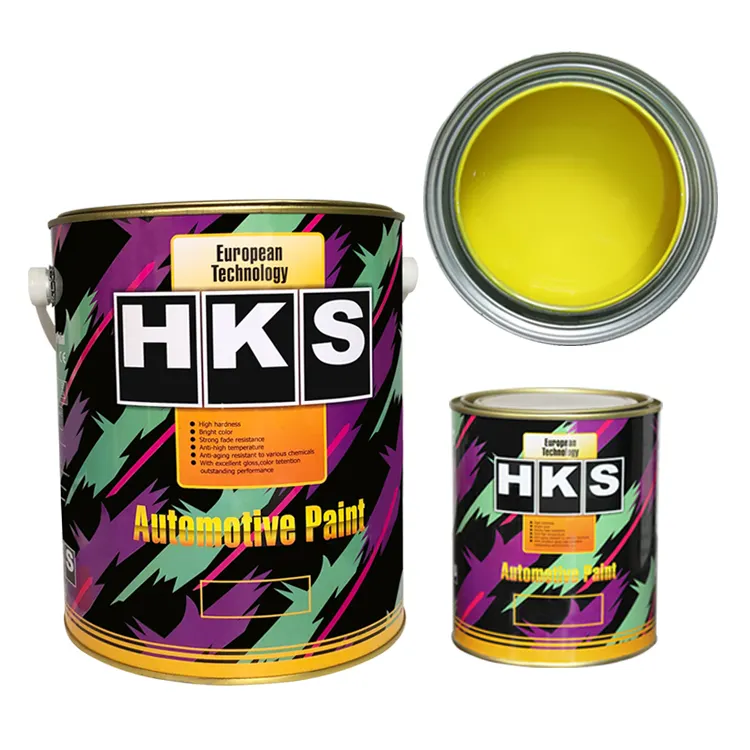 2k topcoat automotive paints bright color lemon yellow paint for car