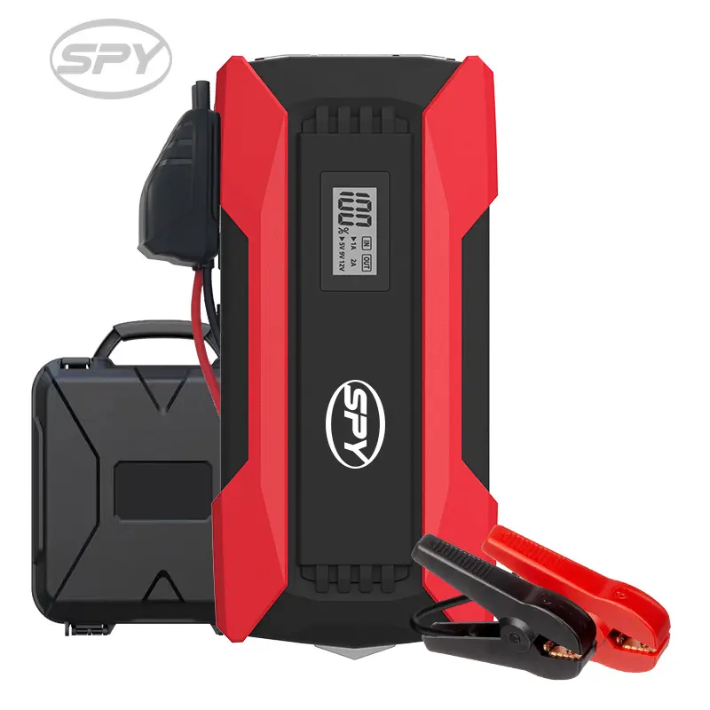 SPY 1200A 12 volt portable 4 in 1 car jamper battery power bank multi-function jump starters power bank With Safety Hammer