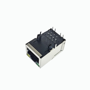 Cổng duy nhất RJ45 kết nối 100 Cơ Sở-t Ethernet lọc với màu vàng xanh LED Dip In-Line Giao diện mạng <span class=keywords><strong>jack</strong></span> - Product Image 3