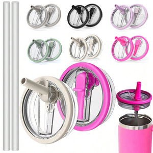 Cubierta de vaso a prueba de fugas 2024, vaso de repuesto reutilizable, tapa de paja abatible apta para Stanley <span class=keywords><strong>Quencher</strong></span> 40 oz - Product Image 2