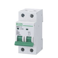 Disjoncteur miniature JIELI MN11-7 C16 en cuivre PA66 230/400V~ 50/60Hz 6kA, norme IEC60898-1, montage sur rail