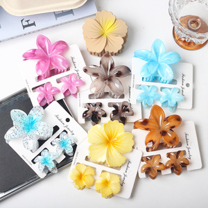 Élégantes Pinces à Cheveux Griffe pour <span class=keywords><strong>Amazon</strong></span> Exclusif, Adorables Épingles à Cheveux en Plastique Fleur Œuf avec Pinces Griffe Fleur de Bauhinia - Product Image 4