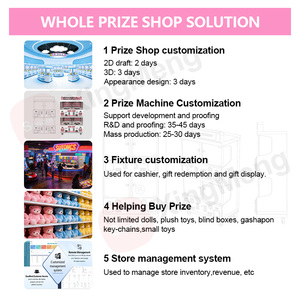 Macchina della Gru Pesca Verticale Personalizzabile in Metallo, <span class=keywords><strong>Videogiochi</strong></span> Arcade da Interno a Gettoni con Premi Animali <span class=keywords><strong>di</strong></span> Peluche e Bambole - Product Image 6