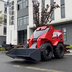 Earth-Moving Machinery 1 Ton Skid Steer Wheel Loaders <b>Machine</b> Customized Skid Steer Loaders - Product Image 1