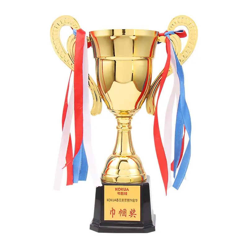 Vendita diretta in fabbrica custom usual metal trophy award logo fai da te sport trophy cup