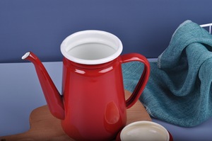 Bouilloire à café <span class=keywords><strong>Kalita</strong></span> en acier émaillé, style vintage, théière, cafetière, carafe - Product Image 2