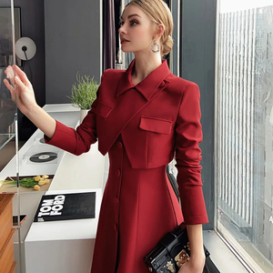 Yuhong Tailor <span class=keywords><strong>Shop</strong></span> - Jupe plissée unie moulante au-dessus du genou, style français, style célébrité, deux pièces pour femmes - Product Image 1