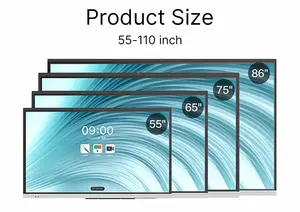 Goedkope Prijs 65 75 86 Inch Lcd-Scherm Interactief Smartboard 20 Punten Interactief Touchscreen Whiteboard