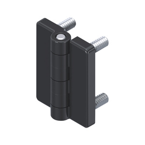 Thiết kế công nghiệp phong cách màu đen sơn tĩnh điện cửa sổ bản lề ren đinh tán kẽm Die Cast bên ngoài mông bản lề làm bằng hợp kim kẽm - Product Image 1