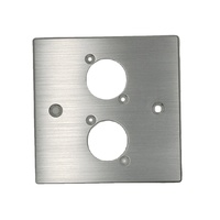 Plaque murale en alliage d'aluminium à 2 sections, prise XLR USB VGA, panneau métallique XLR à 2 positions, plaque frontale de type 86 D, 2 unités