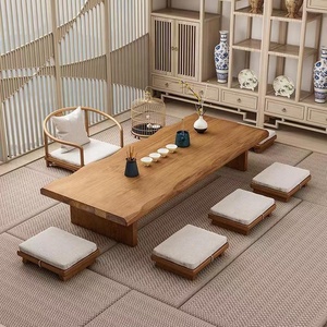 Mới Đến Tất Cả Rắn Gỗ Nhật Bản Bàn Trà Và Ghế Kết Hợp Thông Thảm Bàn Cà Phê - Product Image 2