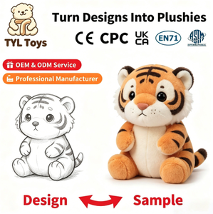 Juguete de Peluche Personalizado con Diseño Artístico de Perro, Tigre, Pollo o <span class=keywords><strong>Shiba</strong></span> <span class=keywords><strong>Inu</strong></span>, Ideal para Fábricas - Product Image 3