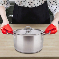 Mini gants de four en Silicone matelassés résistant à la chaleur mitaines de pincement pour la nourriture BBQ nettoyage maison vaisselle cuisine