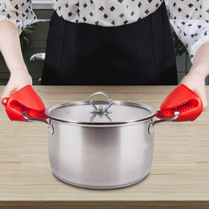 Mini gants de four en <span class=keywords><strong>Silicone</strong></span> matelassés résistant à la chaleur mitaines de pincement pour la nourriture BBQ nettoyage maison vaisselle cuisine - Product Image 6