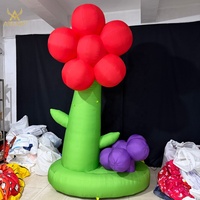 Ballon gonflable géant en forme de fleur artificielle de 3 m pour la décoration intérieure des magasins et centres commerciaux pour la Saint-Valentin