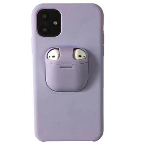 Leadingplus 2 En 1 Écouteurs Téléphone Étui En Silicone pour Pro Max <span class=keywords><strong>Iphone</strong></span> <span class=keywords><strong>11</strong></span> Cas Avec Airpoding Titulaire - Product Image 5