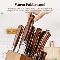 Wanmei – Support de rangement mural en bambou écologique et sûr, antiadhésif, pour couteaux, ensemble de blocs de rangement, présentoir à couverts, pour cuisine