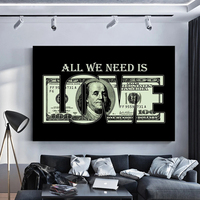 Todo lo que necesitamos es dinero amor dólar texto carteles arte lienzo pintura moderna Pop pared arte impresiones decoración del hogar imágenes